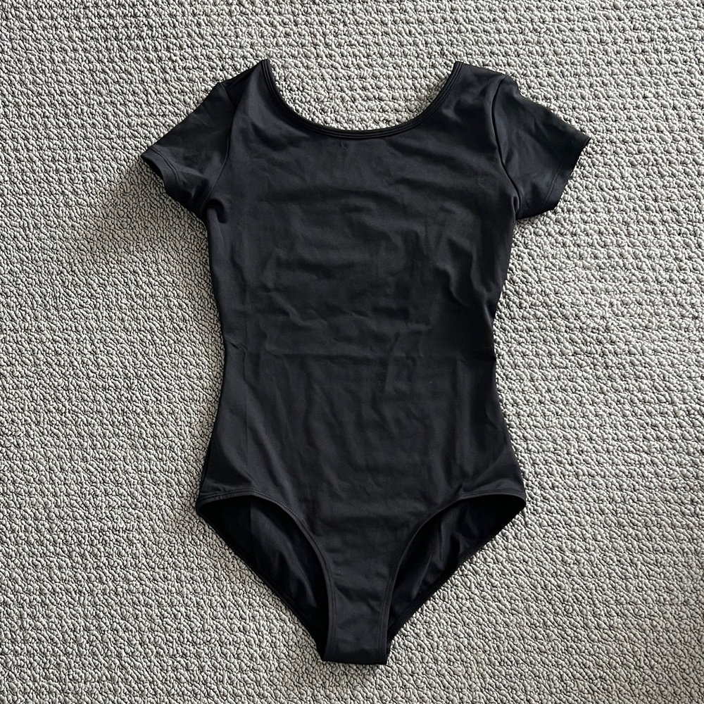 Elegant Black Short Sleeve Bodysuit